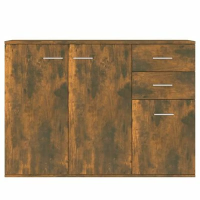 VidaXL Buffet Chêne fumé 105x30x75 cm Bois d'ingénierie 3 VidaXL Buffet Chêne fumé 105x30x75 cm Bois d'ingénierie – Image 3
