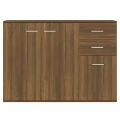 VidaXL Buffet Chêne marron 105x30x75 cm Bois d'ingénierie -Buffets & bahuts Soldes image 3 815398