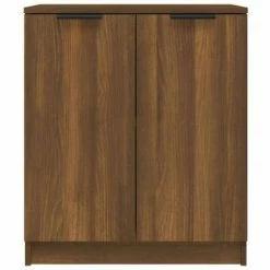 VidaXL Buffet Chêne marron 60x30x70 cm Bois d'ingénierie -Buffets & bahuts Soldes image 3 816984