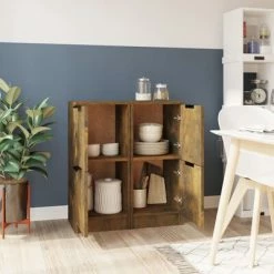 VidaXL Buffets 2 pcs Chêne fumé 30x30x70 cm Bois d'ingénierie 8 VidaXL Buffets 2 pcs Chêne fumé 30x30x70 cm Bois d'ingénierie -Buffets & bahuts Soldes image 3 817019