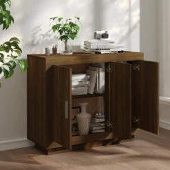 VidaXL Buffet Chêne marron 92x35x75 cm Bois d'ingénierie 8 VidaXL Buffet Chêne marron 92x35x75 cm Bois d'ingénierie -Buffets & bahuts Soldes image 3 817242
