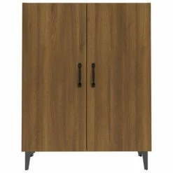 VidaXL Buffet Chêne marron 70x34x90 cm Bois d'ingénierie -Buffets & bahuts Soldes image 3 817332