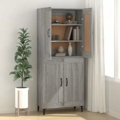 VidaXL Buffet Sonoma gris 69,5x34x90 cm Bois d'ingénierie -Buffets & bahuts Soldes image 3 817343