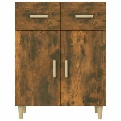 VidaXL Buffet Chêne fumé 69,5x34x89 cm Bois d'ingénierie -Buffets & bahuts Soldes image 3 817357