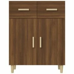 VidaXL Buffet Chêne marron 69,5x34x89 cm Bois d'ingénierie -Buffets & bahuts Soldes image 3 817359