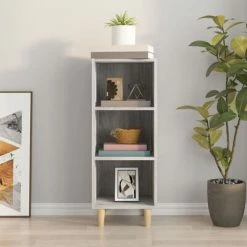 VidaXL Buffet Sonoma gris 34,5x32,5x90 cm Bois d'ingénierie -Buffets & bahuts Soldes image 3 817421