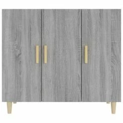 VidaXL Buffet Sonoma gris 90x34x80 cm Bois d'ingénierie -Buffets & bahuts Soldes image 3 817460