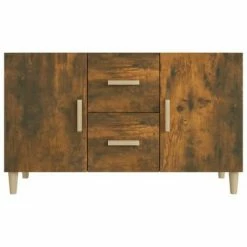 VidaXL Buffet Chêne fumé 100x36x60 cm Bois d'ingénierie -Buffets & bahuts Soldes image 3 817465