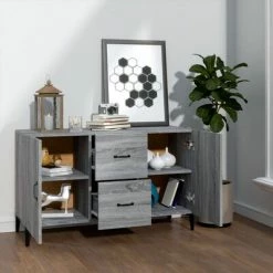 VidaXL Buffet Sonoma gris 100x36x60 cm Bois d'ingénierie -Buffets & bahuts Soldes image 3 817469