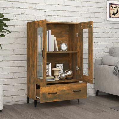 VidaXL Buffet Chêne fumé 70x31x115 cm Bois d'ingénierie 3 VidaXL Buffet Chêne fumé 70x31x115 cm Bois d'ingénierie – Image 3
