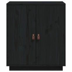 VidaXL Buffet Noir 65,5x40x75 cm Bois massif de pin -Buffets & bahuts Soldes image 3 820121
