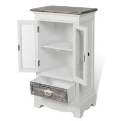 VidaXL Armoire 2 portes et 1 tiroir Blanc Bois 9 VidaXL Armoire 2 portes et 1 tiroir Blanc Bois -Buffets & bahuts Soldes image 4 240403