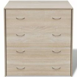 VidaXL Buffet avec 4 tiroirs 60 x 30,5 x 71 cm Couleur de chêne -Buffets & bahuts Soldes image 4 242544