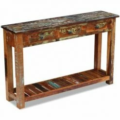 VidaXL Table console 120 x 30 x 76 cm Bois de récupération massif -Buffets & bahuts Soldes image 4 243328
