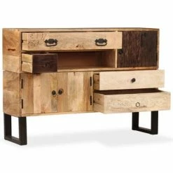 VidaXL Buffet Bois massif de manguier 115 x 30 x 80 cm -Buffets & bahuts Soldes image 4 244937