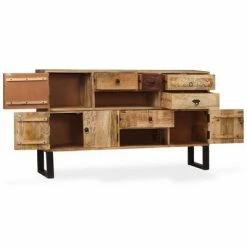 VidaXL Buffet Bois de manguier solide 140x30x80 cm 9 VidaXL Buffet Bois de manguier solide 140x30x80 cm -Buffets & bahuts Soldes image 4 244938