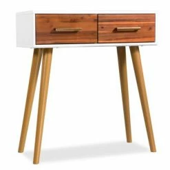 VidaXL Table console Bois d'acacia massif 70 x 30 x 75 cm -Buffets & bahuts Soldes image 4 245738