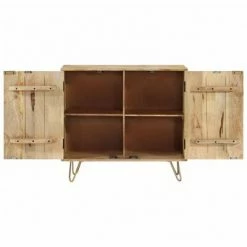 VidaXL Buffet 80x30x75 cm Bois de manguier solide -Buffets & bahuts Soldes image 4 246155