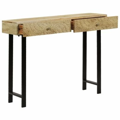 VidaXL Table console Bois de manguier massif 102 x 30 x 79 cm 4 VidaXL Table console Bois de manguier massif 102 x 30 x 79 cm – Image 4