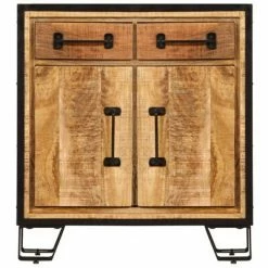 VidaXL Buffet 65 x 30 x 70 cm Bois de manguier massif -Buffets & bahuts Soldes image 4 247342