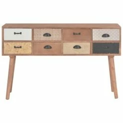 VidaXL Table console avec 8 tiroirs 120 x 30 x 76 cm Bois de pin massif 9 VidaXL Table console avec 8 tiroirs 120 x 30 x 76 cm Bois de pin massif -Buffets & bahuts Soldes image 4 247382