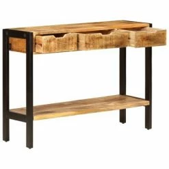 VidaXL Buffet avec 3 tiroirs 110x35x75 cm Bois de manguier massif -Buffets & bahuts Soldes image 4 247406