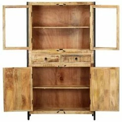 VidaXL Buffet 100 x 40 x 175 cm Bois de manguier massif -Buffets & bahuts Soldes image 4 247446