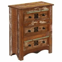 VidaXL Coffre à tiroirs 60x30x75 cm Bois solide de récupération -Buffets & bahuts Soldes image 4 247575