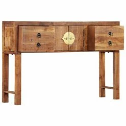 VidaXL Table console 120 x 30 x 80 cm Bois d'acacia massif -Buffets & bahuts Soldes image 4 247726