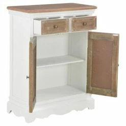 VidaXL Buffet Blanc 60 x 30 x 80 cm Bois massif -Buffets & bahuts Soldes image 4 280074
