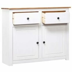 VidaXL Buffet Blanc 93x40x80 cm Pin Gamme Panama -Buffets & bahuts Soldes image 4 282699
