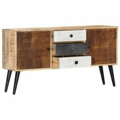 VidaXL Buffet 118 x 30 x 62 cm Bois de manguier massif -Buffets & bahuts Soldes image 4 282877