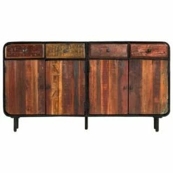 VidaXL Buffet Bois de récupération solide 140 x 35 x 76 cm -Buffets & bahuts Soldes image 4 282885
