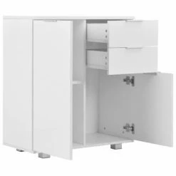 VidaXL Buffet Blanc brillant 71 x 35 x 76 cm Aggloméré -Buffets & bahuts Soldes image 4 283715