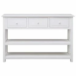 VidaXL Buffet Blanc 115 x 30 x 76 cm Bois -Buffets & bahuts Soldes image 4 284167