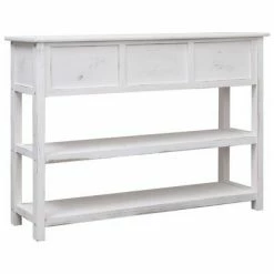 VidaXL Buffet Antique Blanc 115 x 30 x 76 cm Bois -Buffets & bahuts Soldes image 4 284172