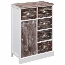 VidaXL Buffet avec 10 tiroirs Marron 113 x 30 x 79 cm Bois -Buffets & bahuts Soldes image 4 284174