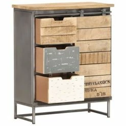 VidaXL Buffet 60 x 30 x 70 cm Bois de manguier massif -Buffets & bahuts Soldes image 4 286534