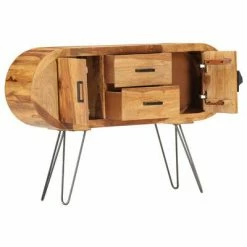 VidaXL Buffet 118x28x75 cm Bois solide 9 VidaXL Buffet 118x28x75 cm Bois solide -Buffets & bahuts Soldes image 4 287335