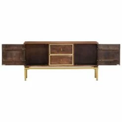 VidaXL Buffet 120x29x60 cm Bois de manguier massif -Buffets & bahuts Soldes image 4 287759