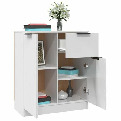 VidaXL Buffets 2 pcs Blanc 60x30x70 cm Bois d'ingénierie 4 VidaXL Buffets 2 pcs Blanc 60x30x70 cm Bois d'ingénierie – Image 4