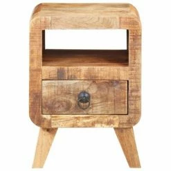 VidaXL Table de chevet 30x30x41 cm Bois de manguier brut -Buffets & bahuts Soldes image 4 321616