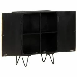 VidaXL Buffet avec façade en laiton 60x30x74 cm Bois de manguier massif -Buffets & bahuts Soldes image 4 322679