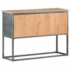 VidaXL Buffet Gris 100x30x70 cm Bois d'acacia massif -Buffets & bahuts Soldes image 4 323502