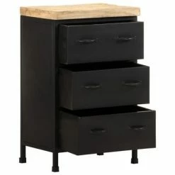 VidaXL Buffet 47x35x76 cm Bois de manguier brut -Buffets & bahuts Soldes image 4 323576