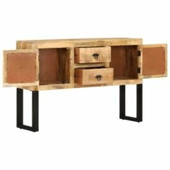 VidaXL Buffet 110x30x74 cm Bois de manguier brut -Buffets & bahuts Soldes image 4 328275