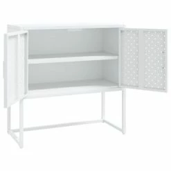 VidaXL Buffet Blanc 75x35x75 cm Acier 9 VidaXL Buffet Blanc 75x35x75 cm Acier -Buffets & bahuts Soldes image 4 335872