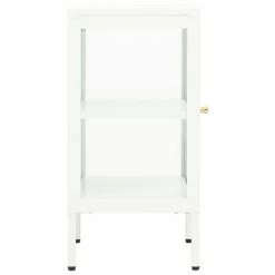 VidaXL Buffet 38x35x70 cm Métal et verre -Buffets & bahuts Soldes image 4 336062