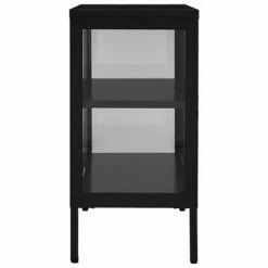 VidaXL Buffet Noir 70x35x70 cm Acier et verre -Buffets & bahuts Soldes image 4 336064