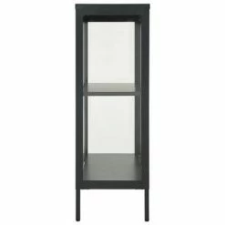 VidaXL Buffet Anthracite 75x35x105 cm Acier et verre -Buffets & bahuts Soldes image 4 336072